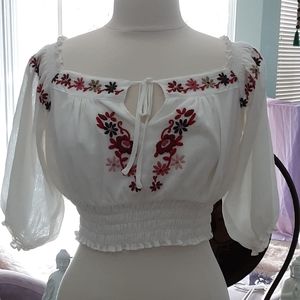 SPELL TUULA PEASANT BLOUSE NWT L